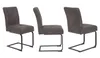 Three views of a single dining chair. Produktbild-Vorschau