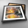 Gerahmtes Poster - Schwarzer Rahmen - Fluss Sonne Bäume - Produktbild-Vorschau 3