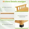 COSTWAY Tuinopslag 155 liter, hout, tuinbank voor buiten Productafbeelding-voorbeeld 8