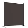 paravento 4 pezzi in tessuto marrone 698x180 cm Anteprima dell’immagine prodotto 6