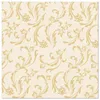 A seamless pattern of gold damask floral motifs on a cream background. Voir les images du produit