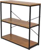 Standregal "Klassik" aus Metall, schwarz & Holz, 3 Ebenen, Produktbild-Vorschau 2