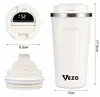 Vezo kubek termiczny smart LCD 500ml biały termos na kawę Podgląd zdjęcia produktu 5