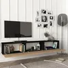 Fernsehschrank ’Vihti’ 180x31x29,5cm Schwarz/Eiche Produktbild-Vorschau 2