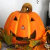 Kürbis-Laterne als LED Halloween-Deko Windlicht in 19x20 cm Produktbild-Vorschau 2