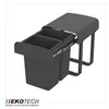 Ekotech AS77S Aladin Abfallsammler schwarz 2x7 L ab 40 cm Produktbild-Vorschau 2