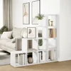 vidaXL Raumteiler-Bücherregal 4 Stufen Weiß 131,5x29x131,5 Produktbild-Vorschau 4