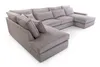 AX LIVING Canapé en U gris Calvello Canapé d'angle en U Voir les images du produit 4