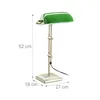 Relaxdays stolní lampa zelená, skleněná stolní lampa, retro Náhled obrázku produktu 4