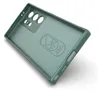 The back of a green phone case is shown on a white background. Produktbild-Vorschau