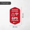 iSecur 4er GPS Tracking Aufkleber Set I 3 x 5 cm I Warning Produktbild-Vorschau 2