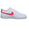 A single white Nike Court Vision Lo NN sneaker with red accents is shown against a white background. Produktbild-Vorschau