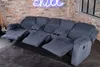 3er Kinosessel HOLLYWOOD dunkelgrau mit Cupholder Produktbild-Vorschau 7