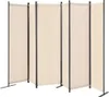 Paraván pro rozdělení místnosti 311 cm - 6 panelů - béžový Náhled obrázku produktu 9