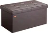 A dark brown upholstered storage ottoman or bench. Anteprima dell’immagine prodotto