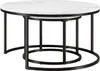 Couchtisch Rund 2er Set, Wohnzimmertisch, Marmor Optik - 80 Produktbild-Vorschau 9
