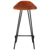 The Living Store Barhocker 2 Stk. Braun Echtleder Produktbild-Vorschau 4