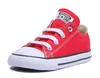 A single red Converse Chuck Taylor All Star sneaker is shown against a white background. Voir les images du produit
