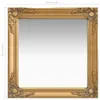 vidaXL Lustro ścienne w stylu barokowym 60x60 cm Złote Podgląd zdjęcia produktu 10