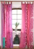 Seidiger Vorhang (1 Stk.) Gardine aus Patchwork Sareestoff, Produktbild-Vorschau 2