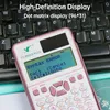 A pink scientific calculator is placed on a black keyboard. Podgląd zdjęcia produktu