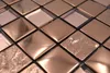 Handmsuter Mosaikfliese Glasmosaik Kombi EP bronze Küche Produktbild-Vorschau 4