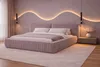 Doppelbett mit Kopfteil, Bettrahmen, Polsterbett Doppelbett Produktbild-Vorschau 3
