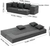 SucceBuy Klappsofa, 3-in-1 umwandelbares Schlafsofa mit 3 Produktbild-Vorschau 7