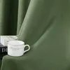 Geprägte Vorhänge Grün 2er Set Blickdicht 85% - 310GSM Produktbild-Vorschau 3