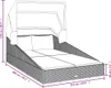 vidaXL Sonnenliege mit Faltdach Grau 200x114x128 cm Poly Produktbild-Vorschau 7