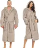 A man and a woman are shown wearing matching hooded bathrobes. Produktbild-Vorschau