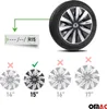 15" Zoll Radkappen Grau/Silber Radzierblenden Radblenden Produktbild-Vorschau 4