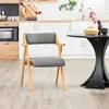 SoBuy Opvouwbare stoel met houten frame, grijs, Productafbeelding-voorbeeld 2