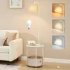 VASAGLE Beistelltisch mit Lampe, 3-in-1, Stehlampe mit Produktbild-Vorschau 2