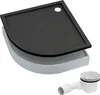 AQUABAD® Duschwanne Komplettset Basic Black Stone 90x90cm Produktbild-Vorschau 1
