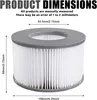 6 Stück Ersatzfilter für MSPA, Kompatibel mit Mspa Filter Produktbild-Vorschau 2