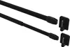 Two black telescopic rods with black end caps and two black adhesive hooks. Produktbild-Vorschau