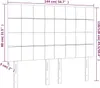 vidaXL Testiere 4 pezzi Tessuto Crema 72x5x78/88 cm Anteprima dell’immagine prodotto 9
