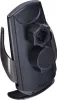 A black car phone holder with a silver clamp is shown against a white background. Produktbild-Vorschau