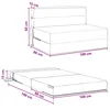 vidaXL Klappsofa Bett Creme 100 x 80 x 60 cm Stoff Produktbild-Vorschau 7