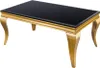 Eleganter Couchtisch MODERN BAROCK 100cm schwarz Opalglas Produktbild-Vorschau 12