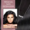 Tape Extensions Premium Pravé vlasy #2/0 čierne Náhľad obrázku produktu 2