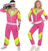 Herren 80 er Jahre Trainingsanzug - Jogginganzug - pink - Produktbild-Vorschau 3