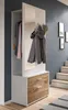 Kompaktgarderobe "Pallas" in weiß und Eiche Garderobe mit Produktbild-Vorschau 3
