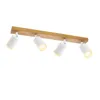 ZMH Spot de plafond 4 flammes blanc Lampe de cuisine bois Voir les images du produit 9