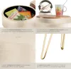 Tabouret avec coffre de rangement aspect velours Voir les images du produit 5