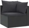 A corner sofa module with cushions, made of poly rattan. Produktbild-Vorschau
