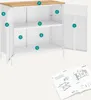 SONGMICS Úložná skříň, kovová skříň, s dvojitými dveřmi, Náhled obrázku produktu 10