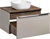 Waschtisch-Unterschrank Set 80cm in taupe mit Vintage Eiche Produktbild-Vorschau 2