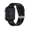 The back view of a black smartwatch with a black strap and a silver buckle, isolated on a white background. Náhled obrázku produktu